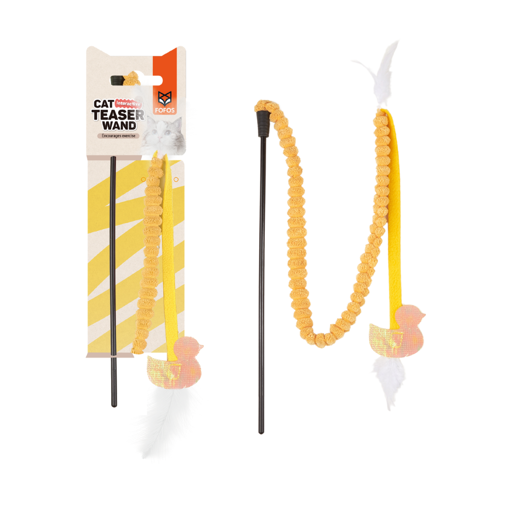 Đồ chơi cần câu mèo lông nhung FOFOS