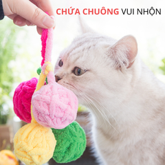 Đồ chơi banh tròn hình cuộn len, chứa chuông vui nhộn FOFOS