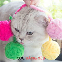 Đồ chơi banh tròn hình cuộn len, chứa chuông vui nhộn FOFOS