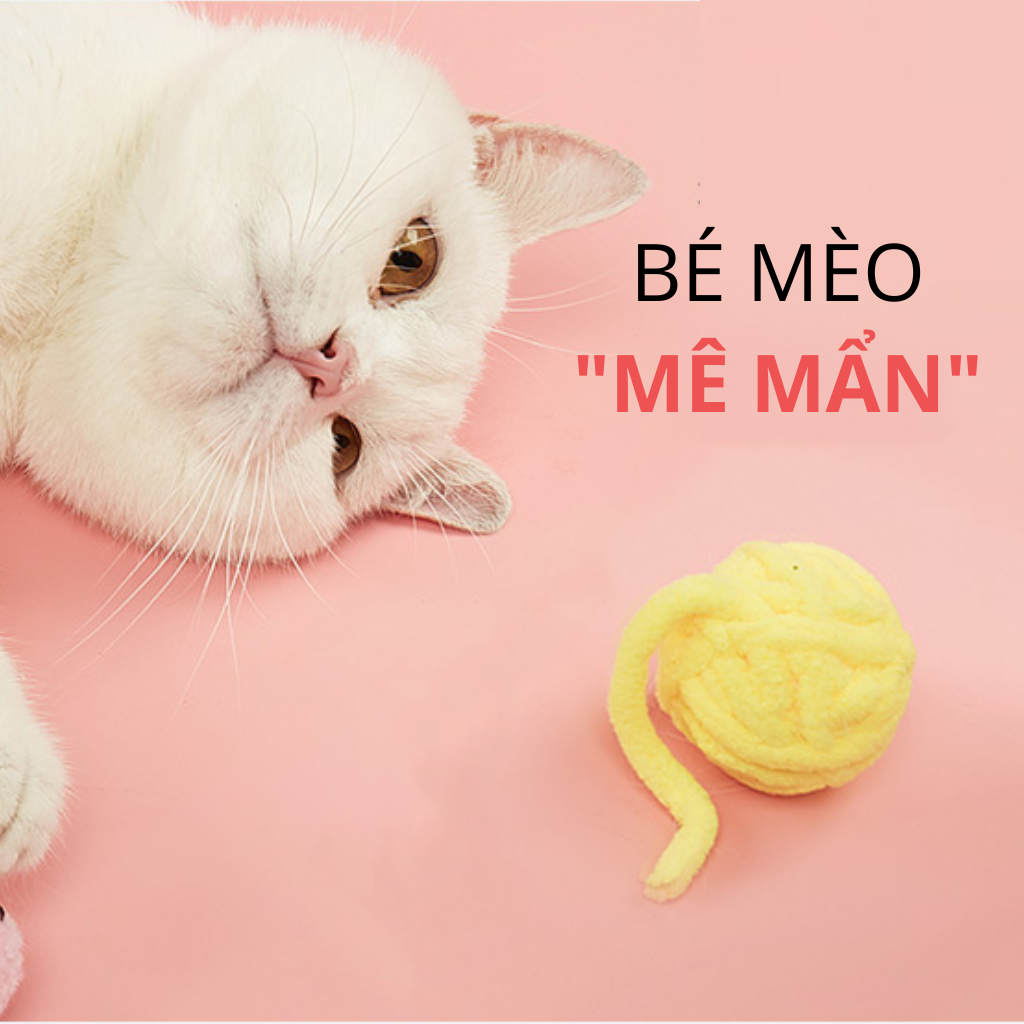 Đồ chơi banh tròn hình cuộn len, chứa chuông vui nhộn FOFOS