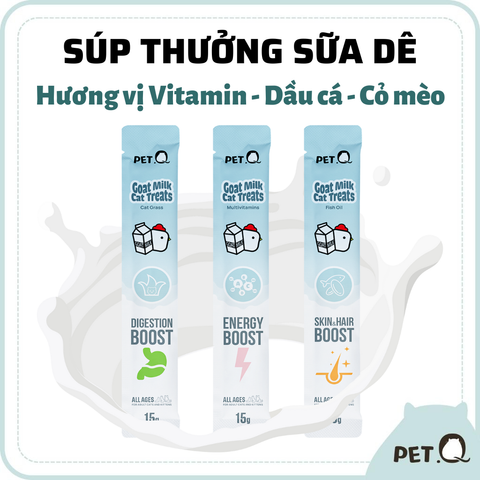 Súp thưởng sữa dê PetQ