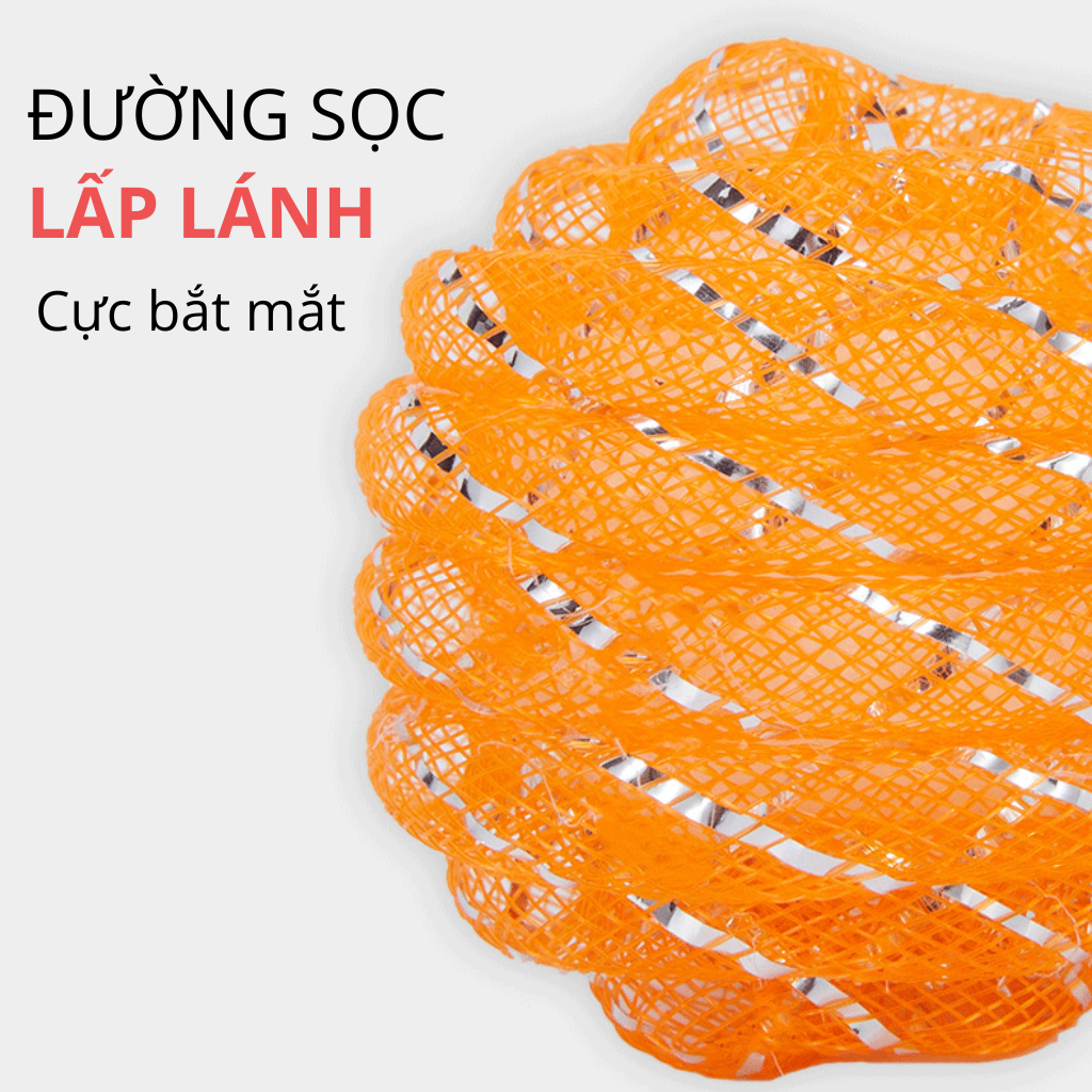 Đồ chơi banh lưới lấp lánh đàn hồi chứa chuông FOFOS