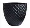  Pine Polycement Plant Pot - Black 