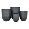  Corda Polycement Plant Pot - Black 