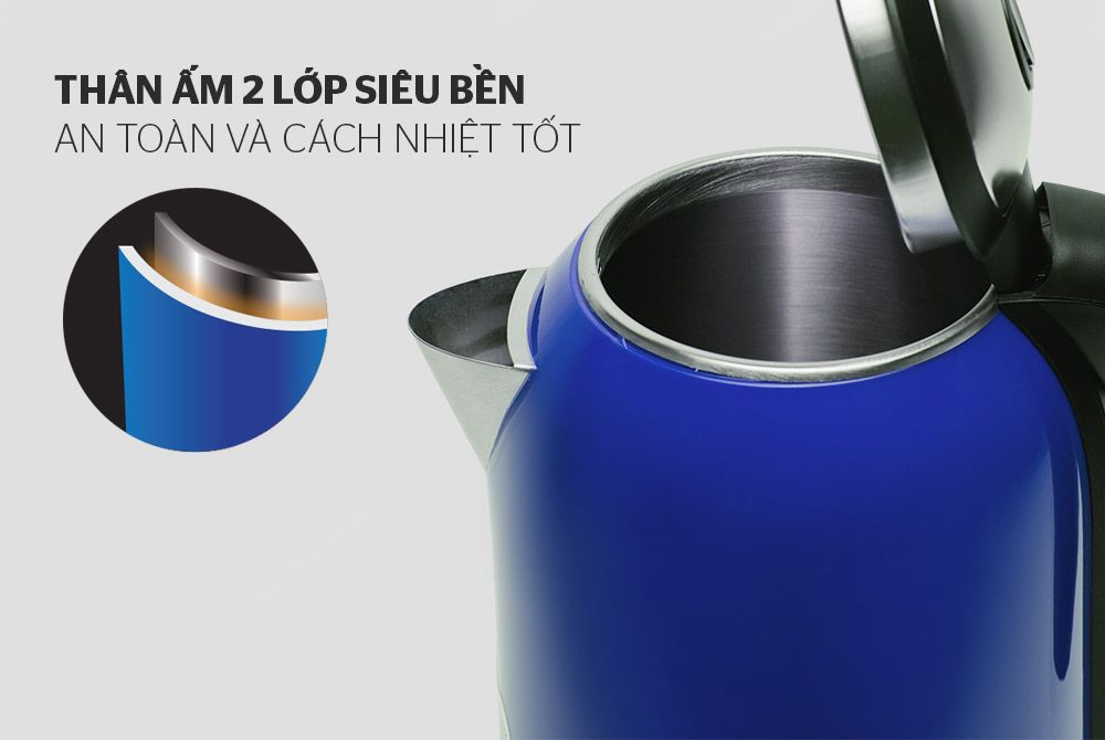 ẤM SIÊU TỐC INOX 2 LỚP 1.7L SUNHOUSE SHD1382