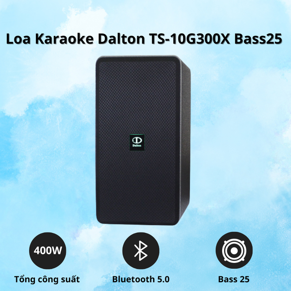 Loa kéo Dalton TS-10G300X (kèm 2 mic) 400W Bass 25cm