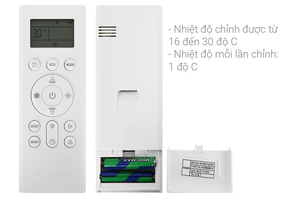 Điều hòa Casper 1 chiều 1 HP 9000BTU LC-09FS32