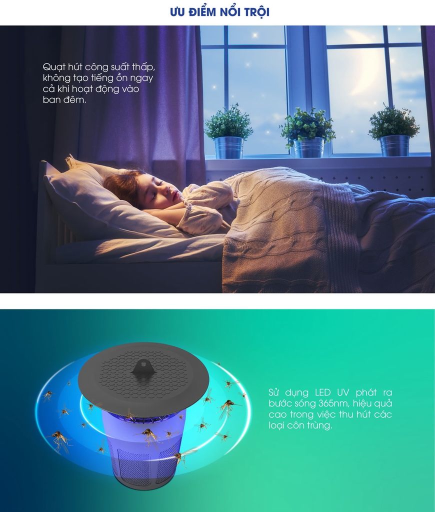 Đèn bắt muỗi Rạng Đông