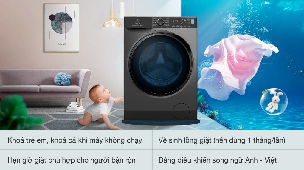 Máy Giặt Electrolux Inverter 10 Kg EWF1024P5SB