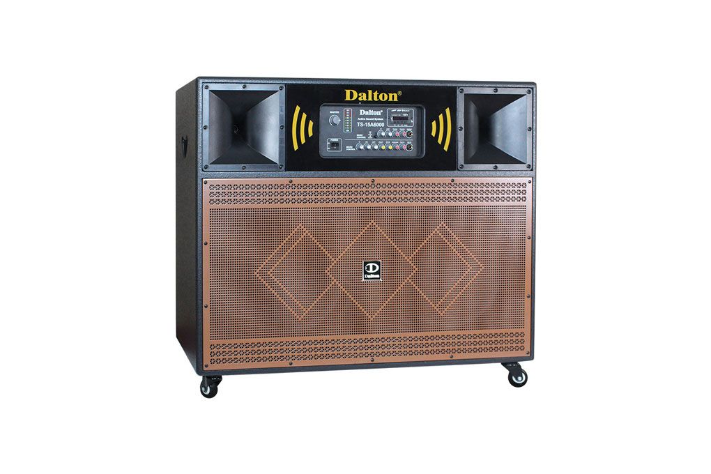 Loa kéo điện Dalton TS-15A6000 (2 bass 40cm, 2200W, Kèm 2 micro)