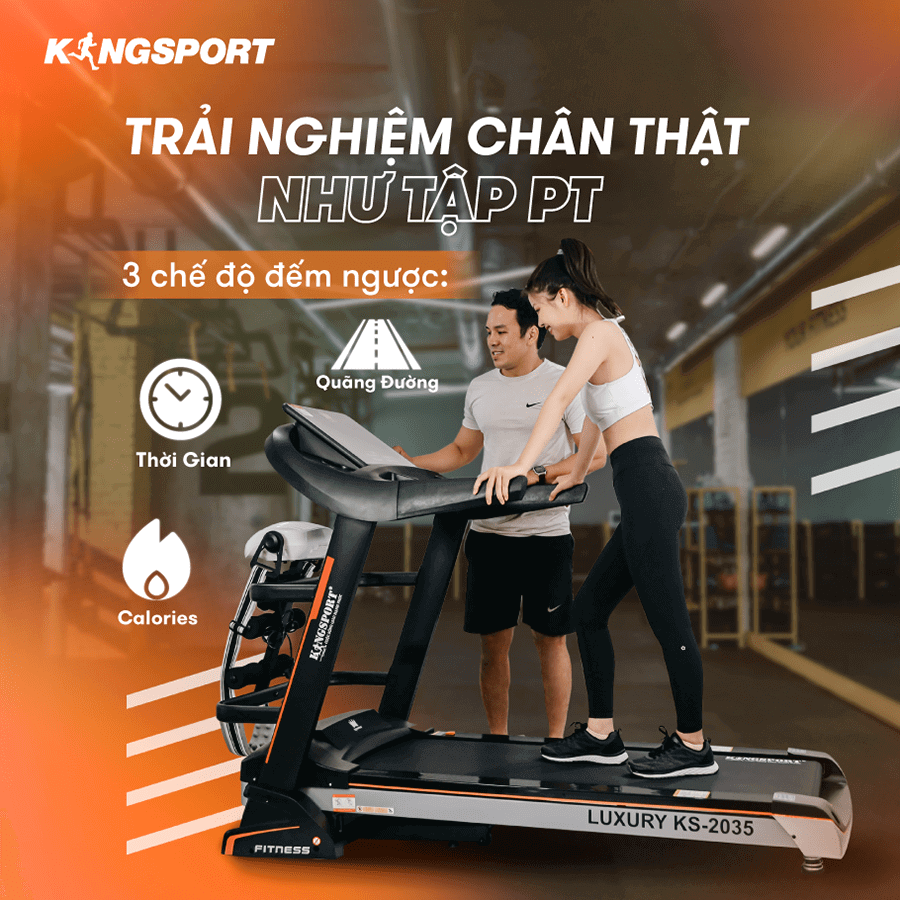 Máy chạy bộ Kingsport Luxury KS-2035 đa năng