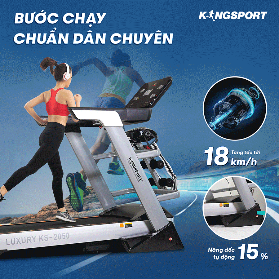 Máy Chạy Bộ KingSport Luxury KS-2050 Đa Năng