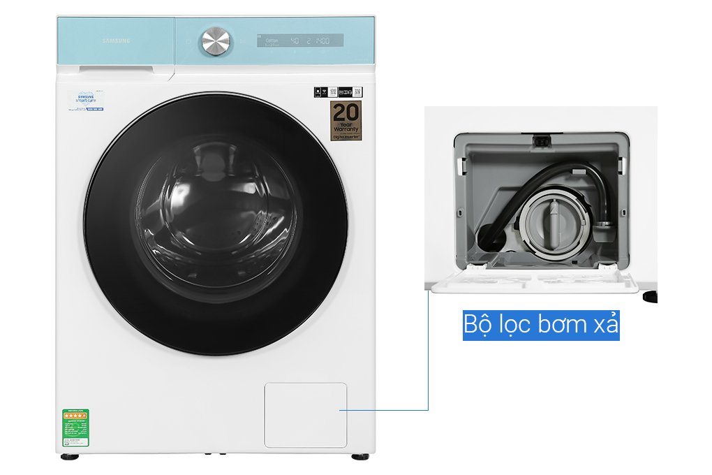 Máy giặt sấy Samsung Bespoke AI Inverter giặt 14 kg - sấy 8 kg WD14BB944DGMSV