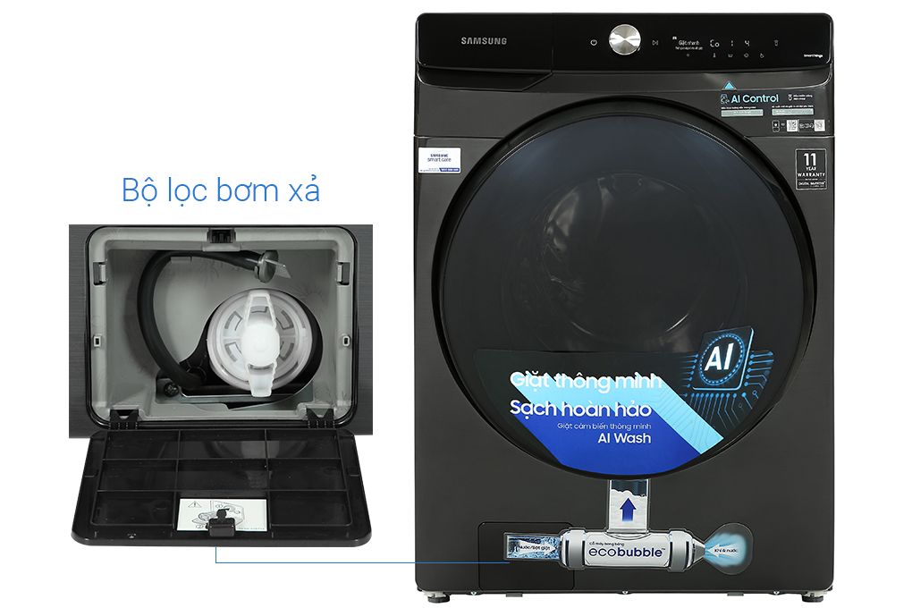 Máy giặt sấy Samsung Inverter giặt 21 kg - sấy 12 kg WD21T6500GV/SV
