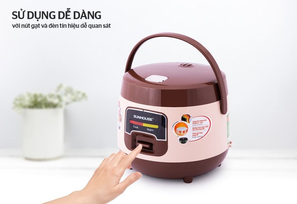 NỒI CƠM ĐIỆN 1L SUNHOUSE SHD8208C