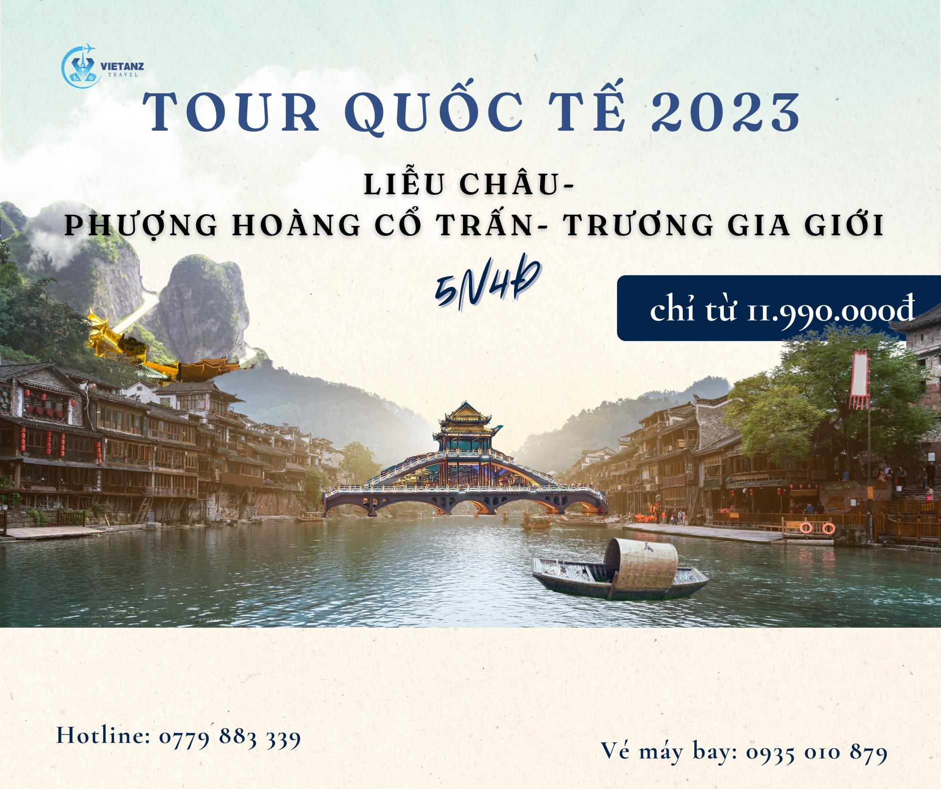 Tour Hà Nội – Nghi Xương – Đập Tam Hiệp - Trương Gia Giới  – Thất Tinh Sơn - Phượng Hoàng Cổ Trấn / 6 ngày 5 đêm