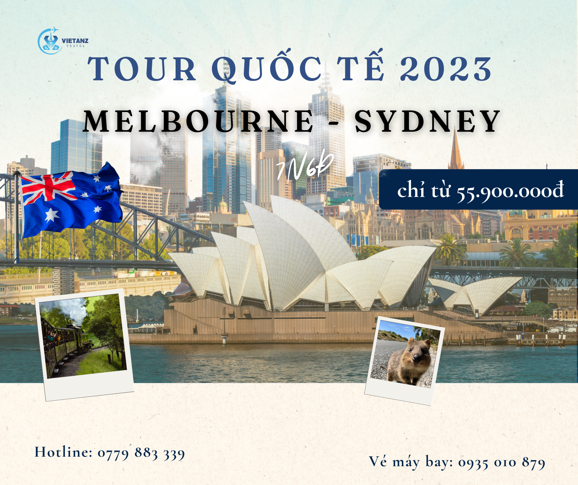 MELBOURNE - PUFFING BILLY – DANDENONG – BALLARAT - SYDNEY – BLUE MOUNTAIN 7N6D