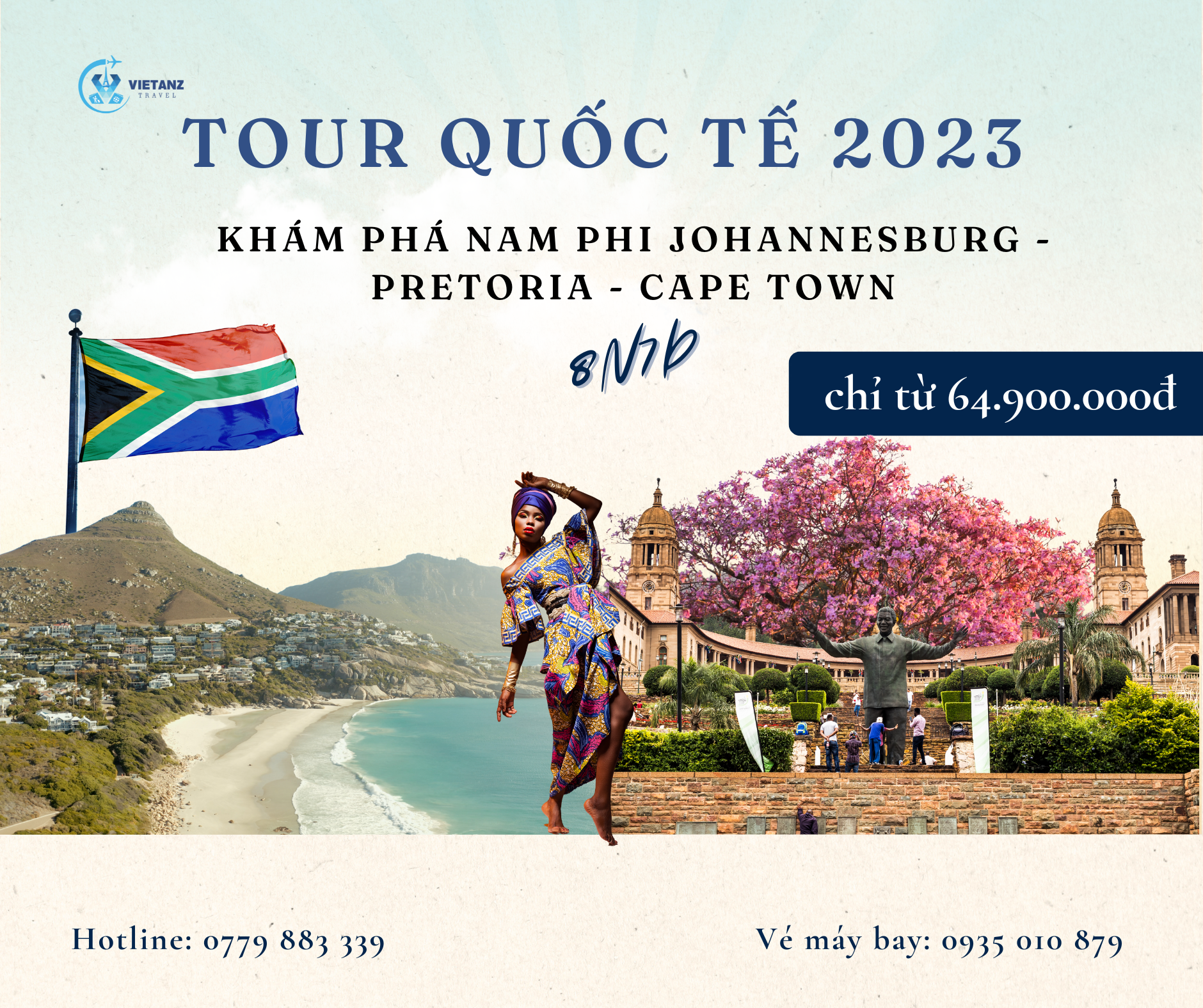 JOHANNESBURG - PRETORIA - SUN CITY - CAPE TOWN - HERMANUS 8N7D (BAY SQA)