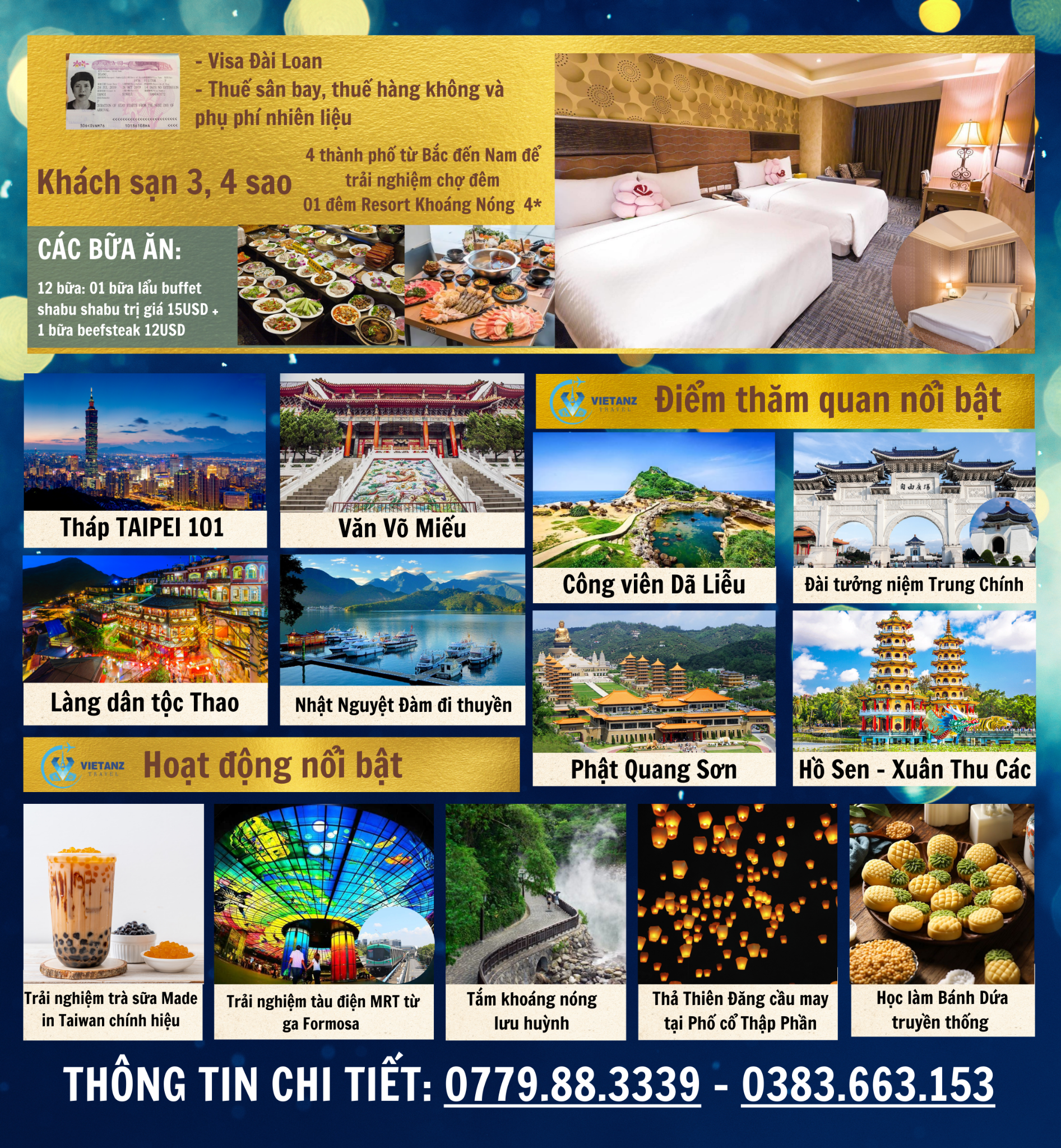 HÀ NỘI – ĐÀI BẮC – ĐÀI TRUNG – CAO HÙNG – HÀ NỘI 5N4Đ(BAY VJ)