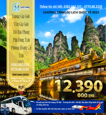 Tour Hà Nội – Nghi Xương – Đập Tam Hiệp - Trương Gia Giới  – Thất Tinh Sơn - Phượng Hoàng Cổ Trấn / 5 ngày 4 đêm