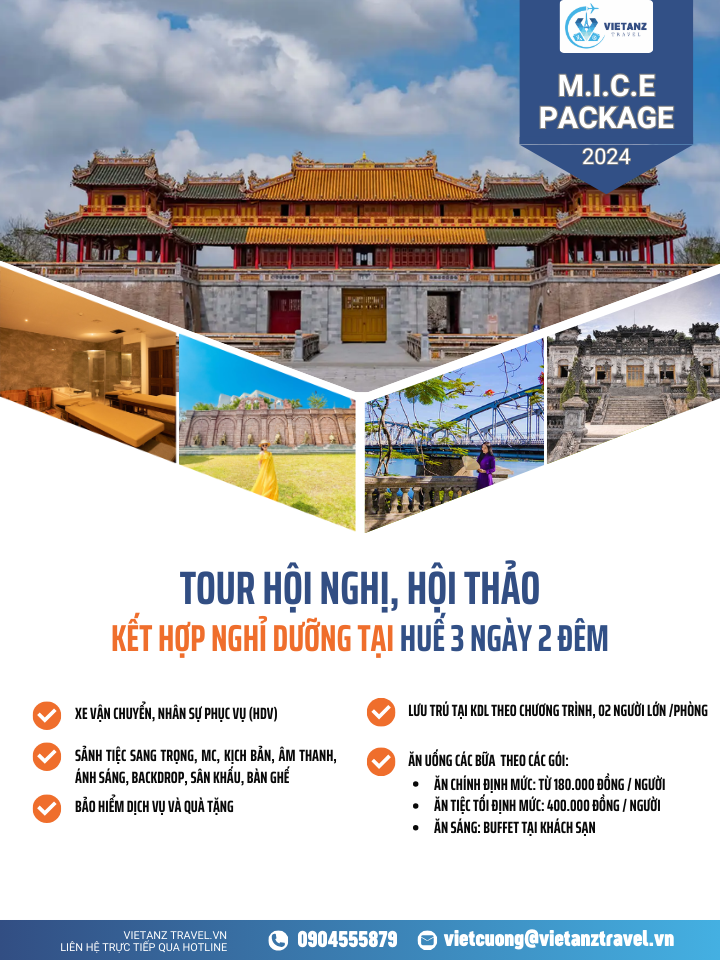 Tour Hội thảo Huế: Hà Nội - Huế 3 ngày 2 đêm