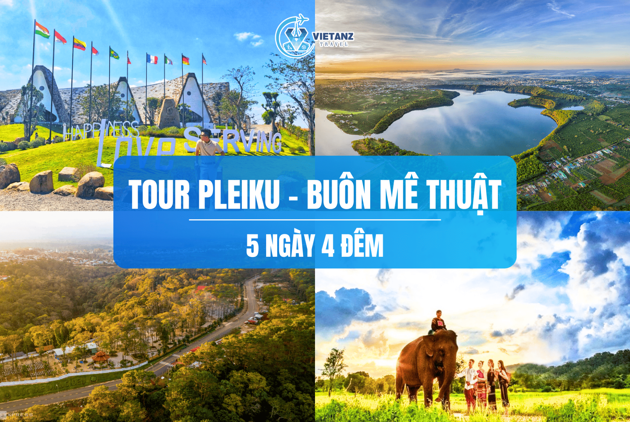 Tour du lịch 2025: Hà Nội - Pleiku - Kontum - Buôn Mê Thuật | 5 ngày 4 đêm