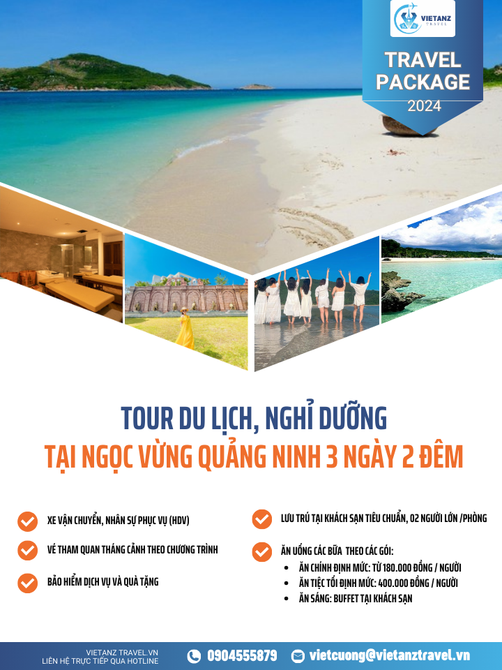 Tour du lịch Quảng Ninh: Hà Nội - Hạ Long - Ngọc Vừng 3 ngày 2 đêm