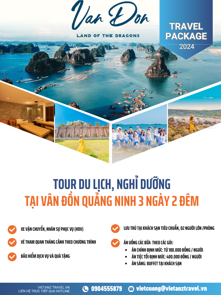 Tour du lịch Quảng Ninh: Hà Nội - Hạ Long - Vân Đồn 3 ngày 2 đêm
