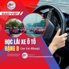 Khóa học lái xe ô tô HẠNG B (XE TỰ ĐỘNG)
