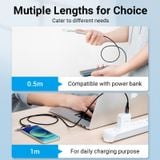  Cáp Sạc Nhanh 3-in-1 MFi USB to M+L+C VENTION CQJ (2.4A, Fast Charging) 