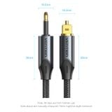  Cáp Quang Audio Toslink to Mini Toslink VENTION BKC (Hi-Fi Sound Quality, support Dolby Digital/DTS/PCM/5.1 Surround Sound) 