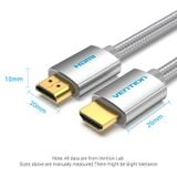  Cáp HDMI2.0 VENTION AAB 4K@60Hz (4K*2K@60Hz, Immersive 3D Visuals, HDR Support, Audio-Video Sync Output, Lag-Free, Flicker-Free Experience, HDCP Standard) 