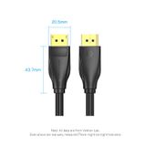  Cáp DisplayPort VENTION HCD 8K (DP1.4, 8K@60Hz / 4K@144Hz, Dynamic HDR, 32.4Gbps, 32bit/1536kHz Audio quality, 3D Visual Effect, G-Sync & Free Sync support, PLCM, AC-3, and DTS) 