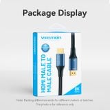  Cáp HDMI 2.1 VENTION ALG 8K (8K@60Hz, Cotton Braided, Aluminum Alloy, Dolby Vision/Dolby Sound, Dynamic HDR, 3D, Aspect Ratio 21:9, HDCP 2.2&2.3, eARC, QMS,VRR, QFT, ALLM) 