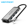  Hub Mở Rộng Kết Nối Đa Năng 8-in-1 VENTION CND (Type-C to HDMI 4K/USB3.0*3/RJ45 1000Mbps/TF/SD/PD) 