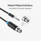  Dây cáp âm thanh cho micro có dây chất lượng cao VENTION BBE (1.5m, 6.35mm TRS Male to XLR Female) 