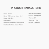  Card Âm Thanh Mở Rộng USB VENTION VAB-S16 (OMTP-CTIA) 