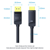 Cáp Chuyển DisplayPort to HDMI 4K Vention HAGB (4K*2K@30Hz) 