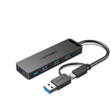 Hub Mở Rộng Kết Nối 2-in-1 USB3.0/Type-C to USB3.0 VENTION CHT (5Gbps, 4*USB 3.0) 