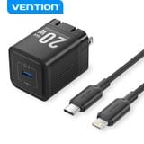  Bộ Sạc Nhanh GaN Kèm Cáp VENTION FEP (Type-C, 20W) 