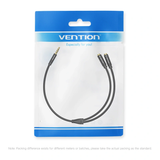  Cáp Âm Thanh 4 Pole 3.5mm Male to 2*3.5mm Female VENTION BBV 