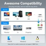  Bộ Chuyển Đổi Type-C to Dual HDMI MST VENTION ACZ (4K@30Hz, hỗ trợ xuất Extention Mode ABC với 2 màn hình mở rộng độc lập) 