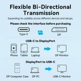  Cáp Chuyển Type-C to DP 8K Bi-Directional VENTION CRG (8K@60Hz/4K@240Hz, Thunderbolt 3/4, 32.8Gbps, 10 Bit, HDCP2.3, Dynamic HDR, Male to Female) 
