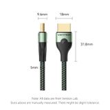  Cáp HDMI2.1 VENTION ALO 8K@60Hz (8K@60Hz, 4K*2K@240Hz/144Hz/120Hz, 48Gbps, Static / Dynamic HDR, VRR, QMS, QFT, ALLM, eARC, 12-bit Color Depth, Ultra Thin, 2m) 
