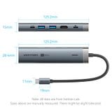  Hub Mở Rộng Kết Nối Đa Năng 6-in-1 VENTION TGN (0.15M, 5Gbps, C to HDMI 4K@60Hz, Type-C3.2 Gen1*1, USB 3.0*2, RJ45 1Gbps*1,PD 100W*1) 