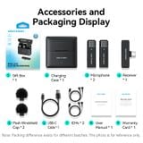  Micro Không Dây USB-C with Charging Case VENTION NCA (48kHz, 7Hrs, One paring Two, 300m, Bộ 2 cái) 