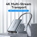  Bộ Chuyển Đổi Type-C to Dual HDMI MST VENTION ACZ (4K@30Hz, hỗ trợ xuất Extention Mode ABC với 2 màn hình mở rộng độc lập) 