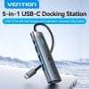  HUB Mở Rộng Đa Năng 5-in-1 VENTION TGM (Type C to 1*HDMI 4K@60Hz, 3*USB3.0 5Gbps, 1*Type-C 3.2 Gen1 5Gbps+PD 100W) 