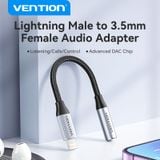  Cáp Chuyển Âm Thanh Lightning to 3.5mm VENTION BMB (Male to Female, 48KHz@16bit, DAC Chip) 