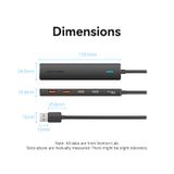  Hub Mở Rộng Kết Nối Đa Năng 5-in-1 VENTION CHS/CHY (0.15m, USB/Type-C to USB-C 3.2 Gen2*2, USB-A 3.2 Gen2*2, USB-C 5V/3A, 10Gbps) 